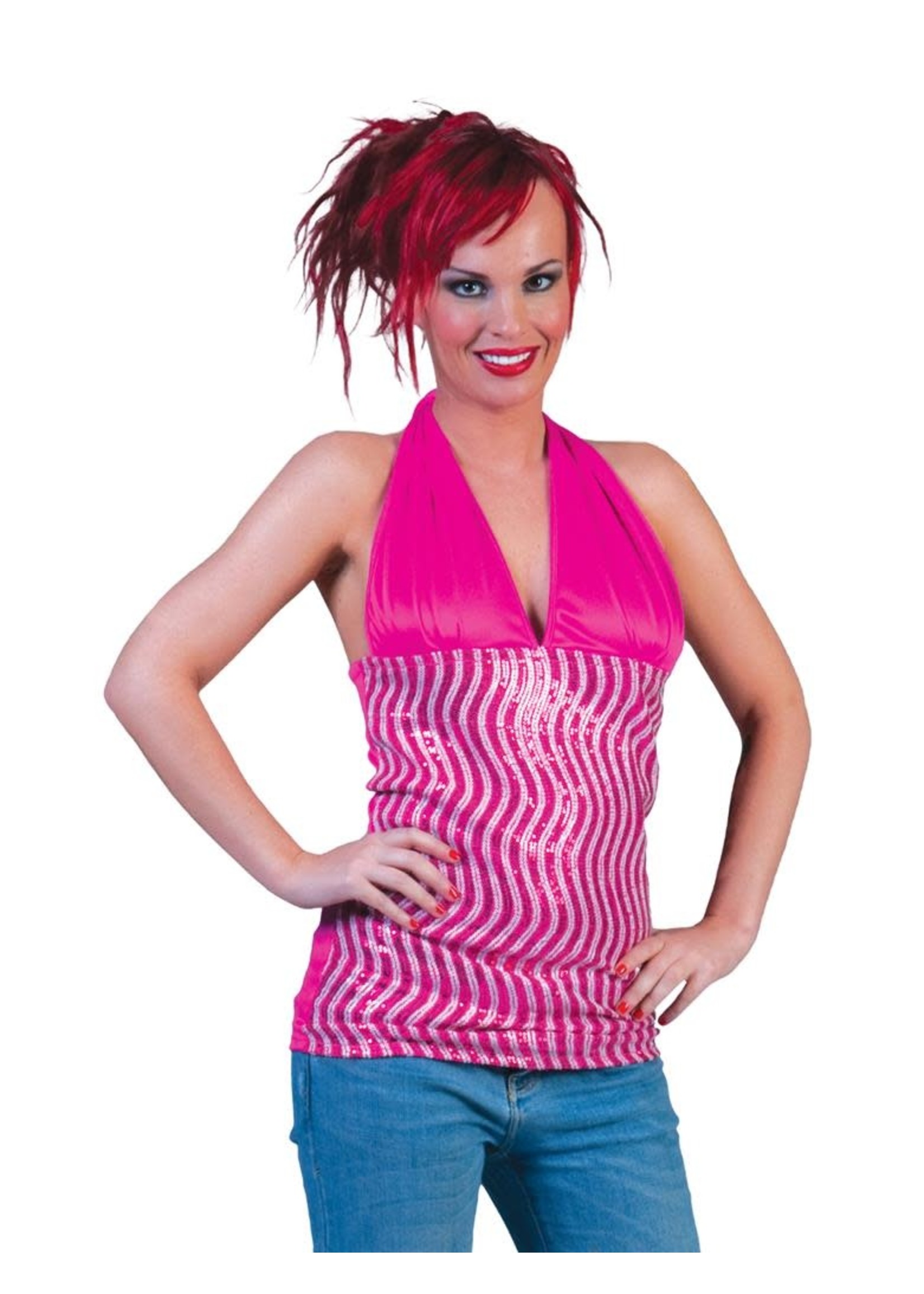 Halter top roze onesize