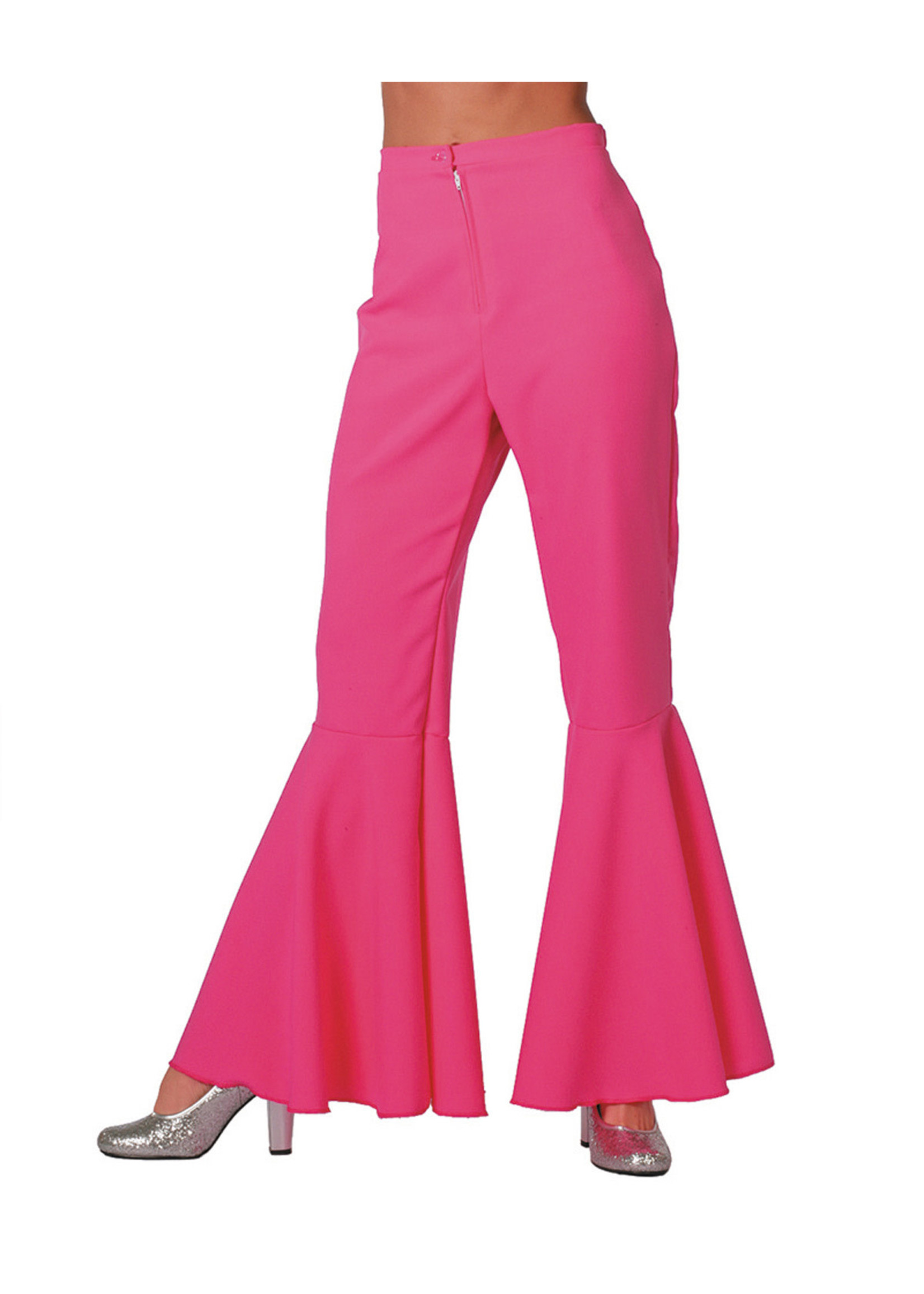 Feestkleding Breda Hippie/Disco broek Dames roze