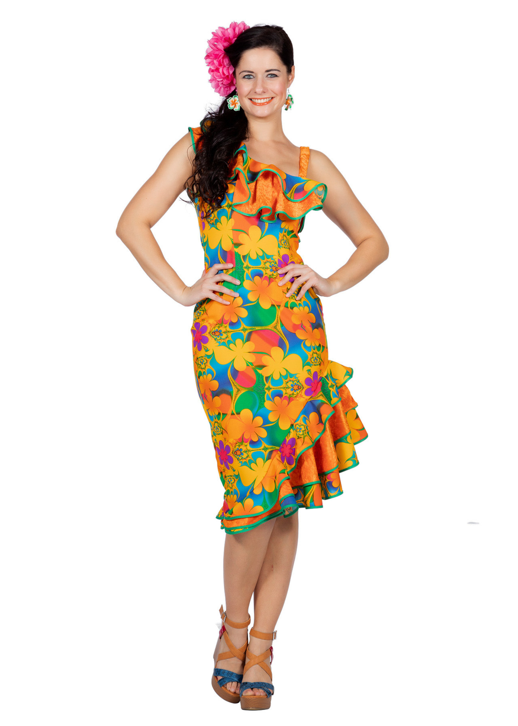 Feestkleding Breda Jurk Hawaii Bloemen