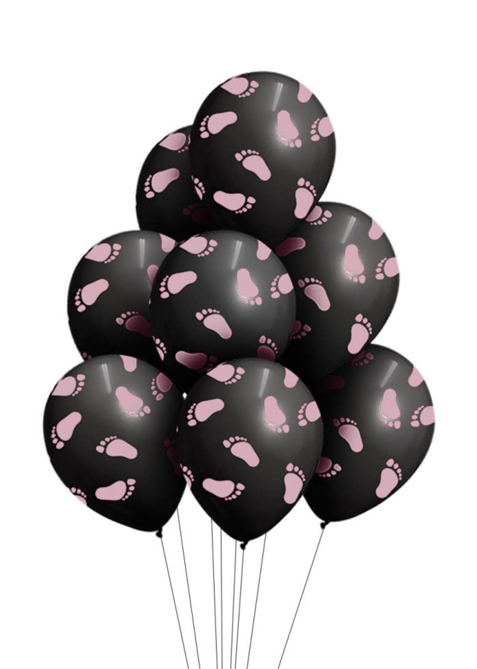 Ballonnen babyvoetjes roze