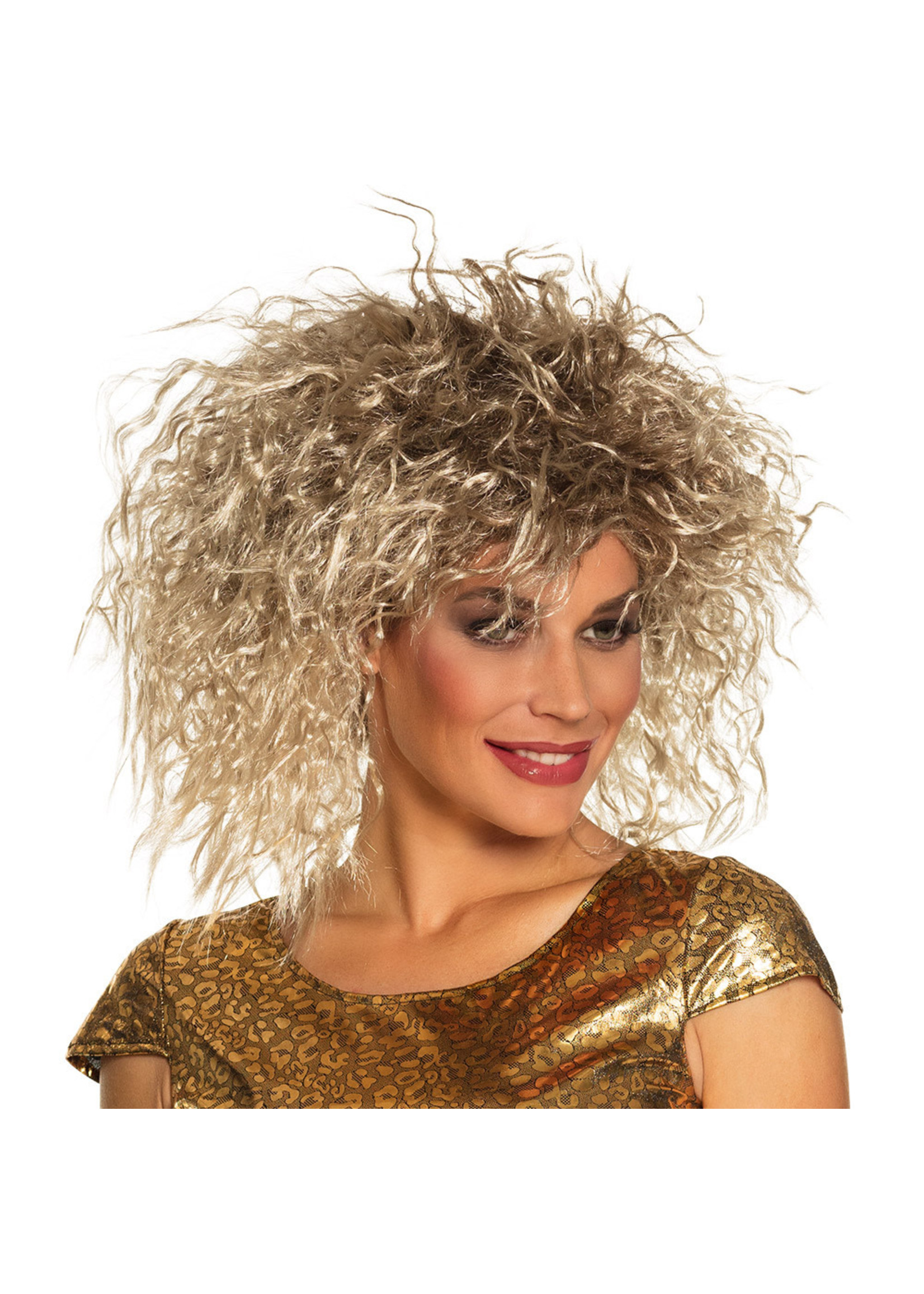 Feestkleding Breda Pruik goud/ blond