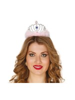 Fiestas Guirca Tiara zilver met veren