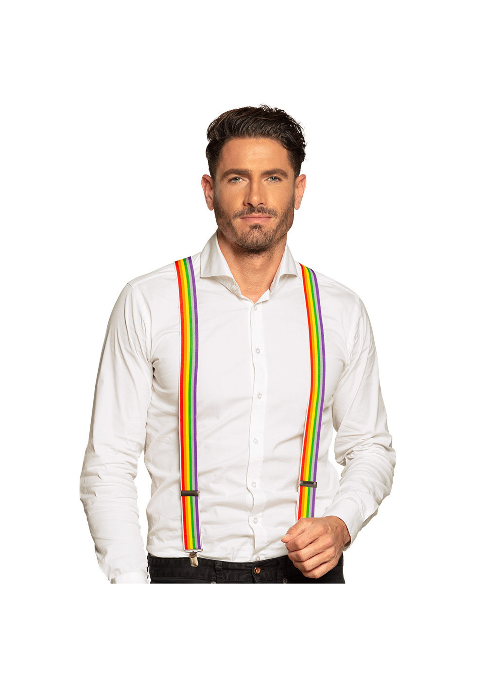 Feestkleding Breda Bretels regenboog