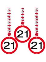 Feestkleding Breda Hangdecoratie Verkeersbord 21