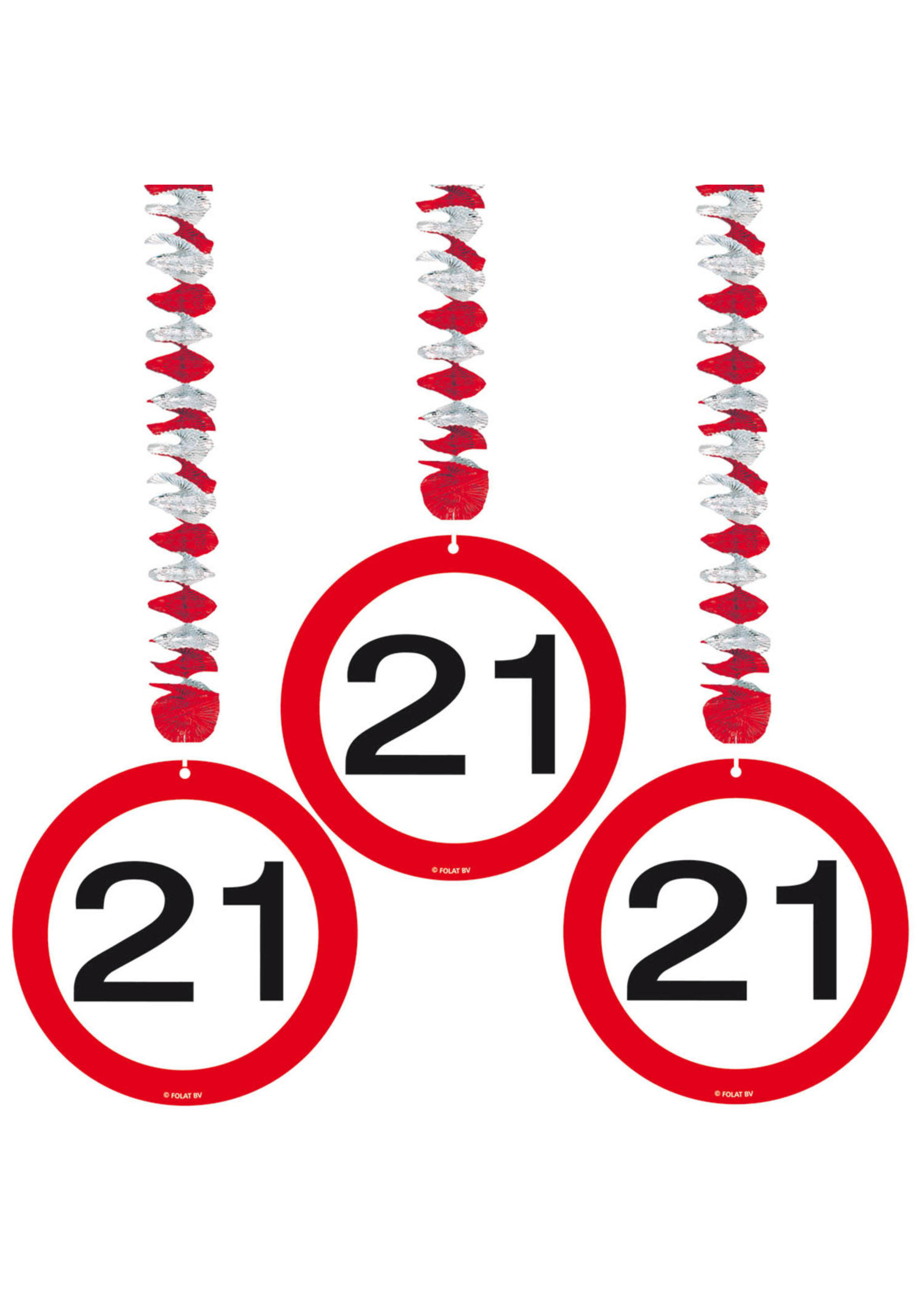 Feestkleding Breda Hangdecoratie Verkeersbord 21