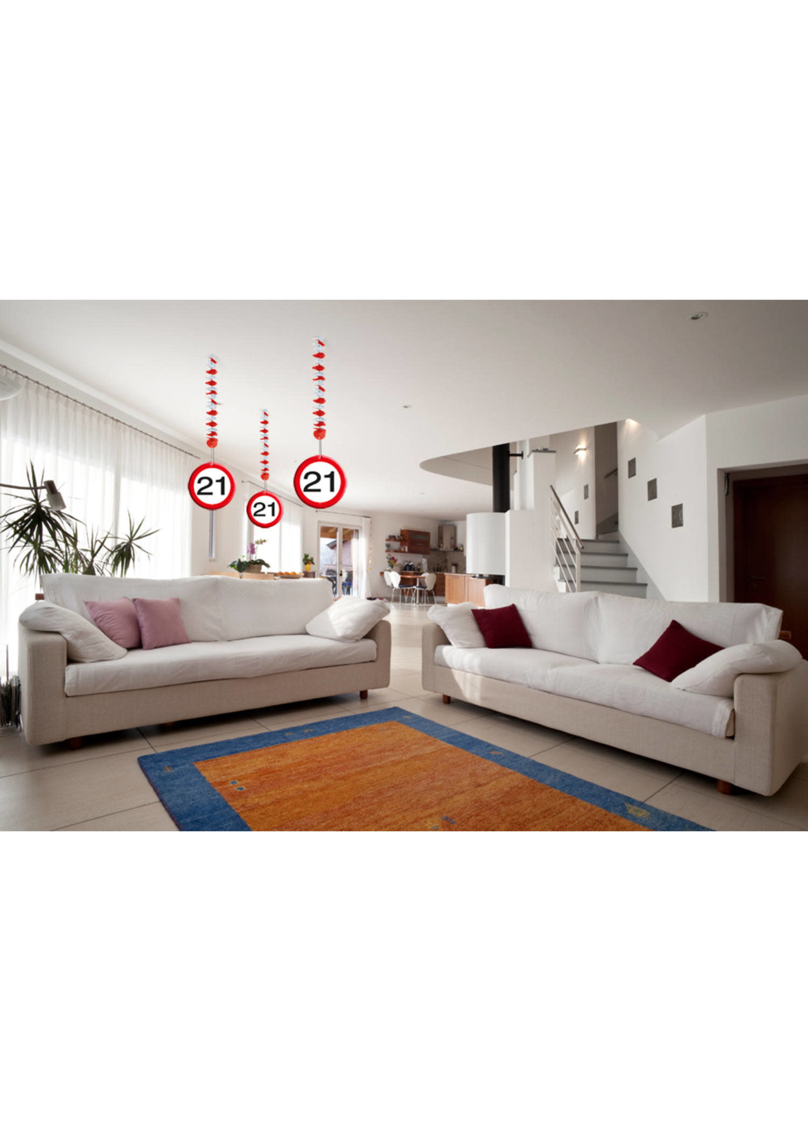 Feestkleding Breda Hangdecoratie Verkeersbord 21