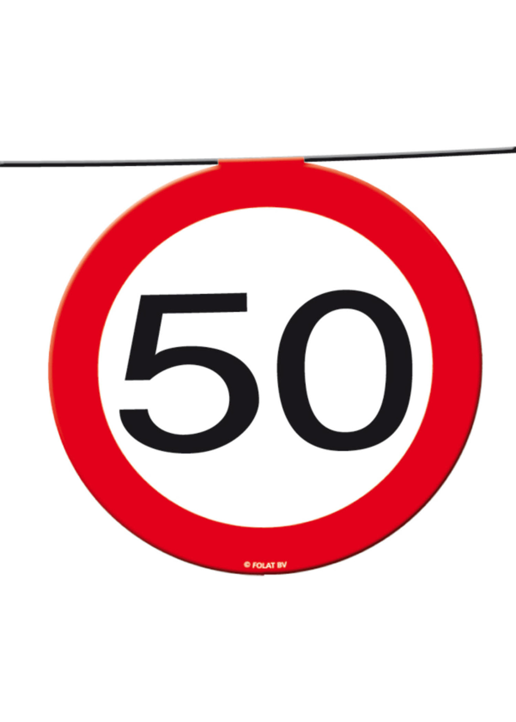 Folat Vlaggenlijn verkeersbord 50