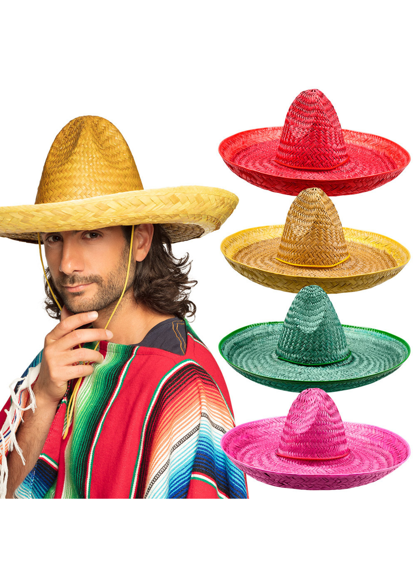 Feestkleding Breda Sombrero Santiago 4 kleuren ass. (Ø 50 cm)