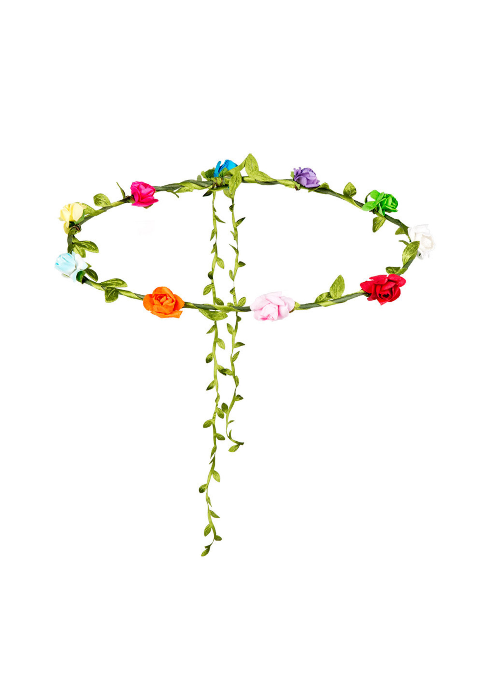 Feestkleding Breda Hoofdband met gekleurde bloemetjes