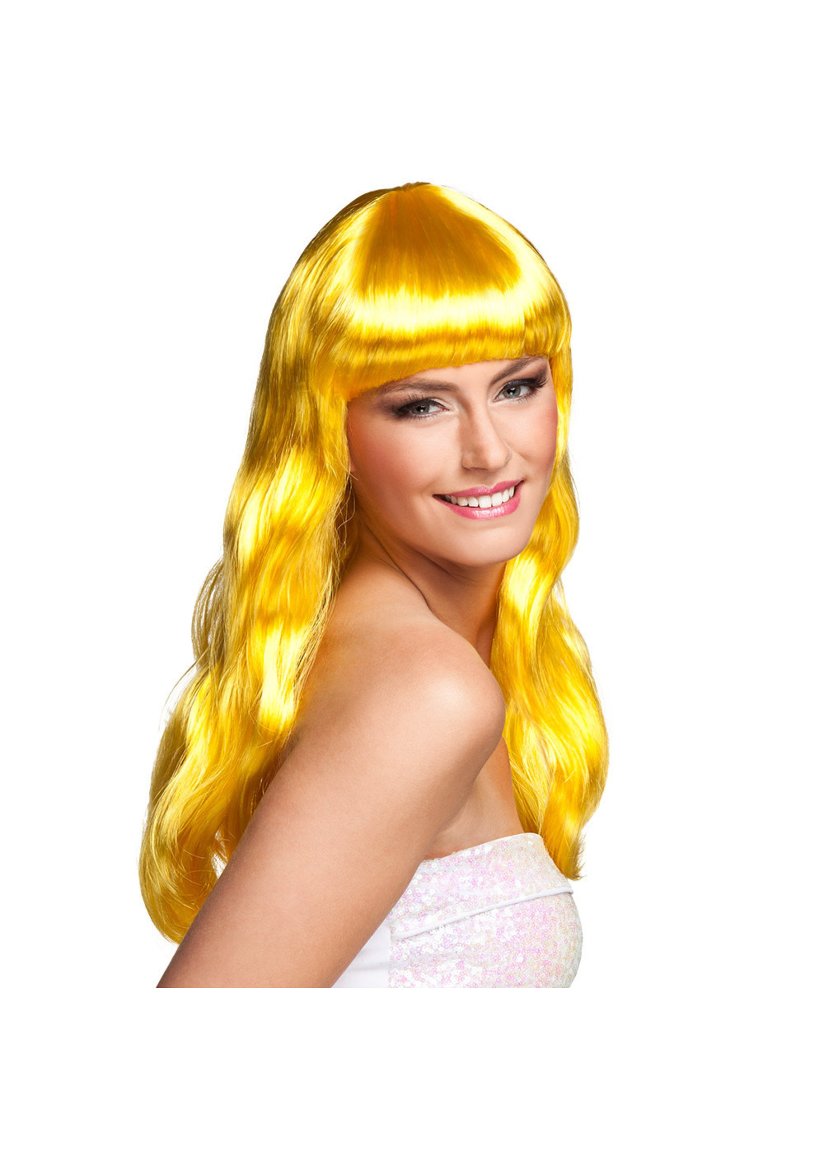 Pruik Chique geel