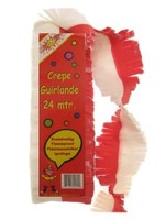 Feestkleding Breda Crepe guirlande brandvertragend rood/wit