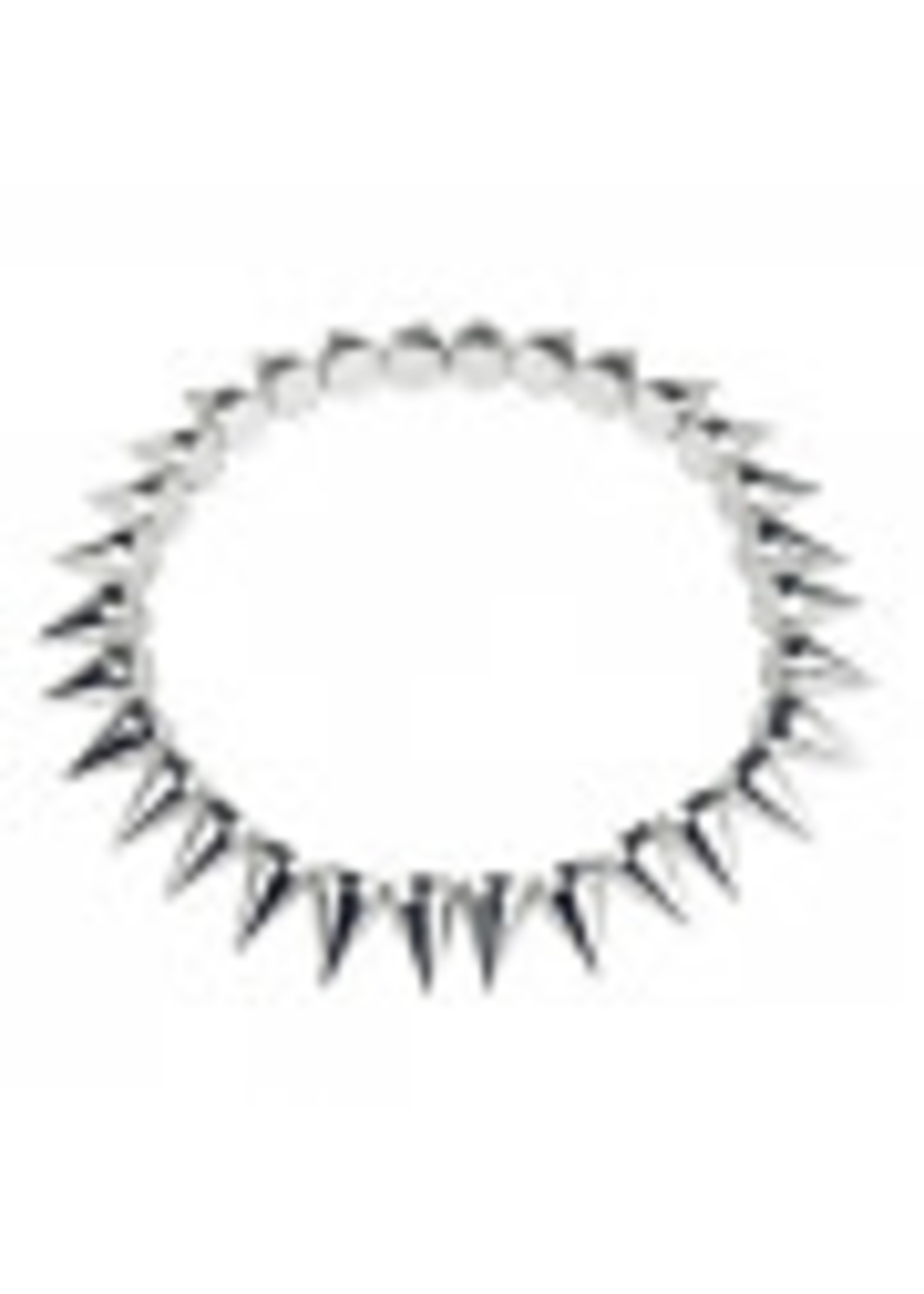 Feestkleding Breda Ketting met Zilveren Spikes