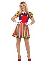 Feestkleding Breda Clown jurk volwassenen