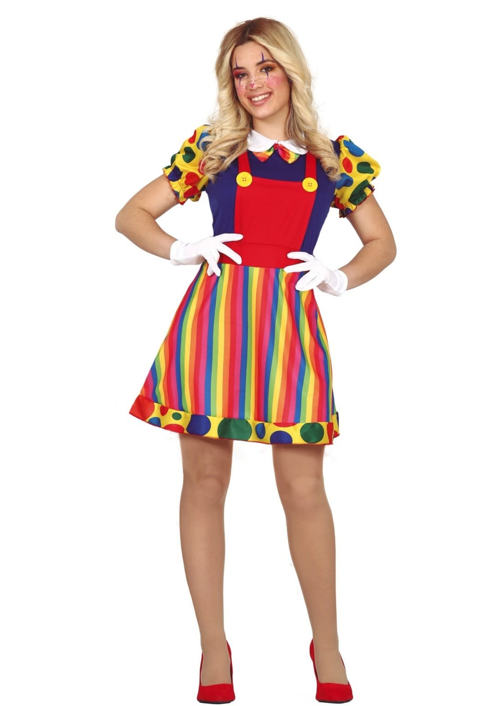 Feestkleding Breda Clown jurk volwassenen