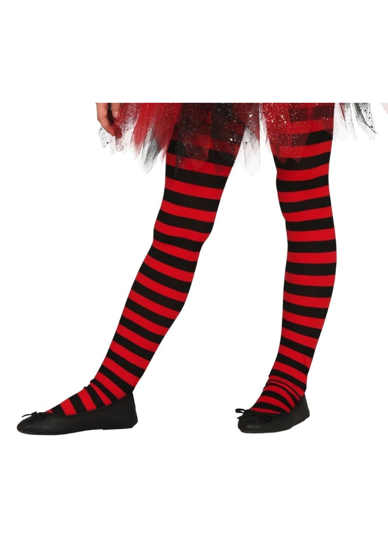 noodsituatie zebra Stoutmoedig Kinderpanty rood/zwart gestreept | Feestkleding Breda - FeestkledingBreda.nl