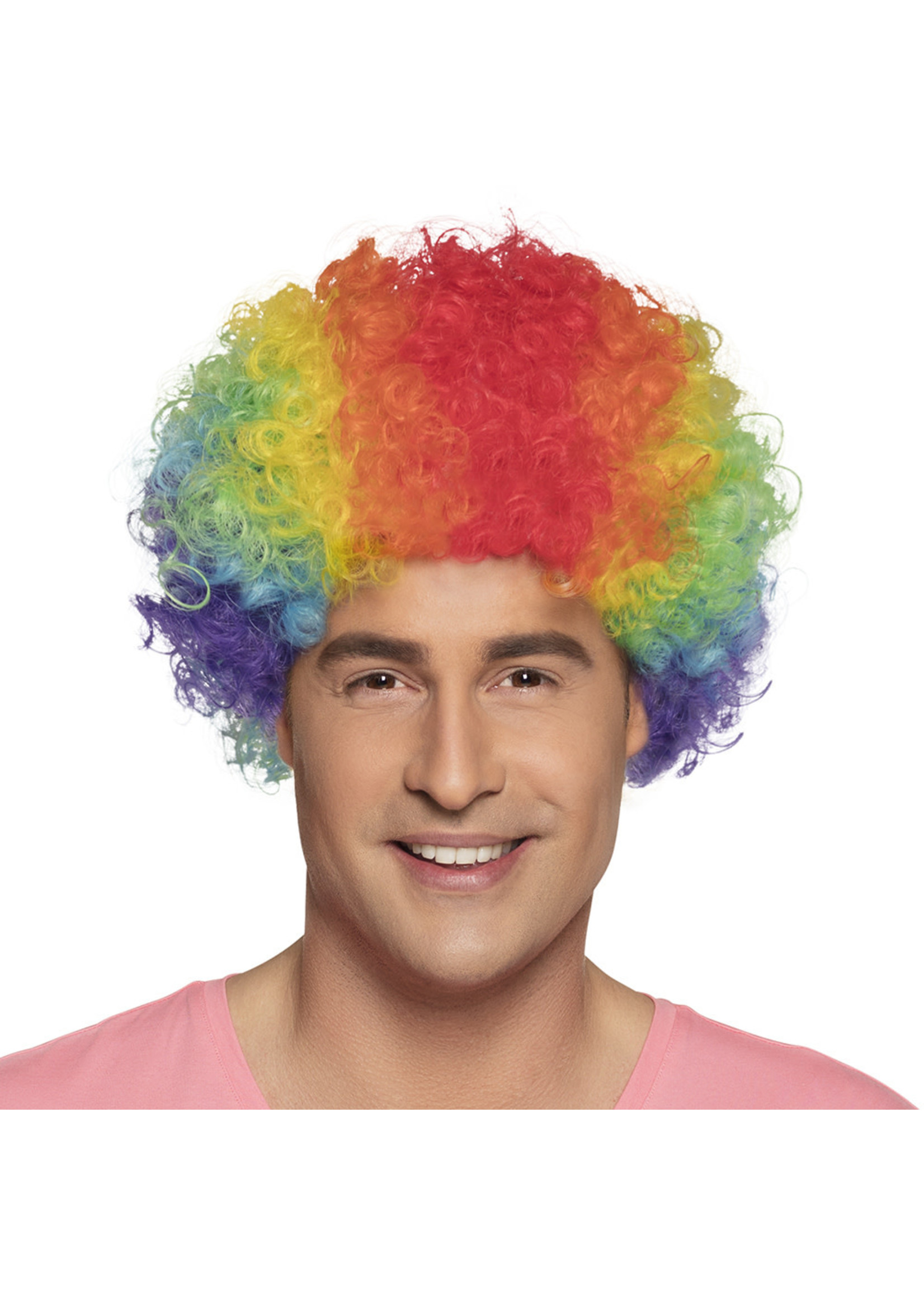 Feestkleding Breda Pruik Pop regenboog