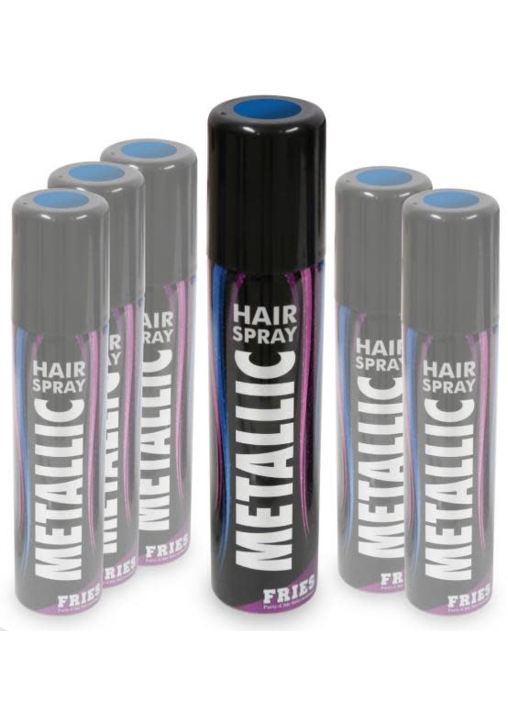 Feestkleding Breda Haarspray Metallic blauw