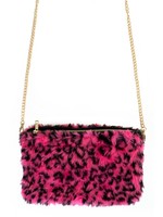 Feestkleding Breda Tas panter roze bont