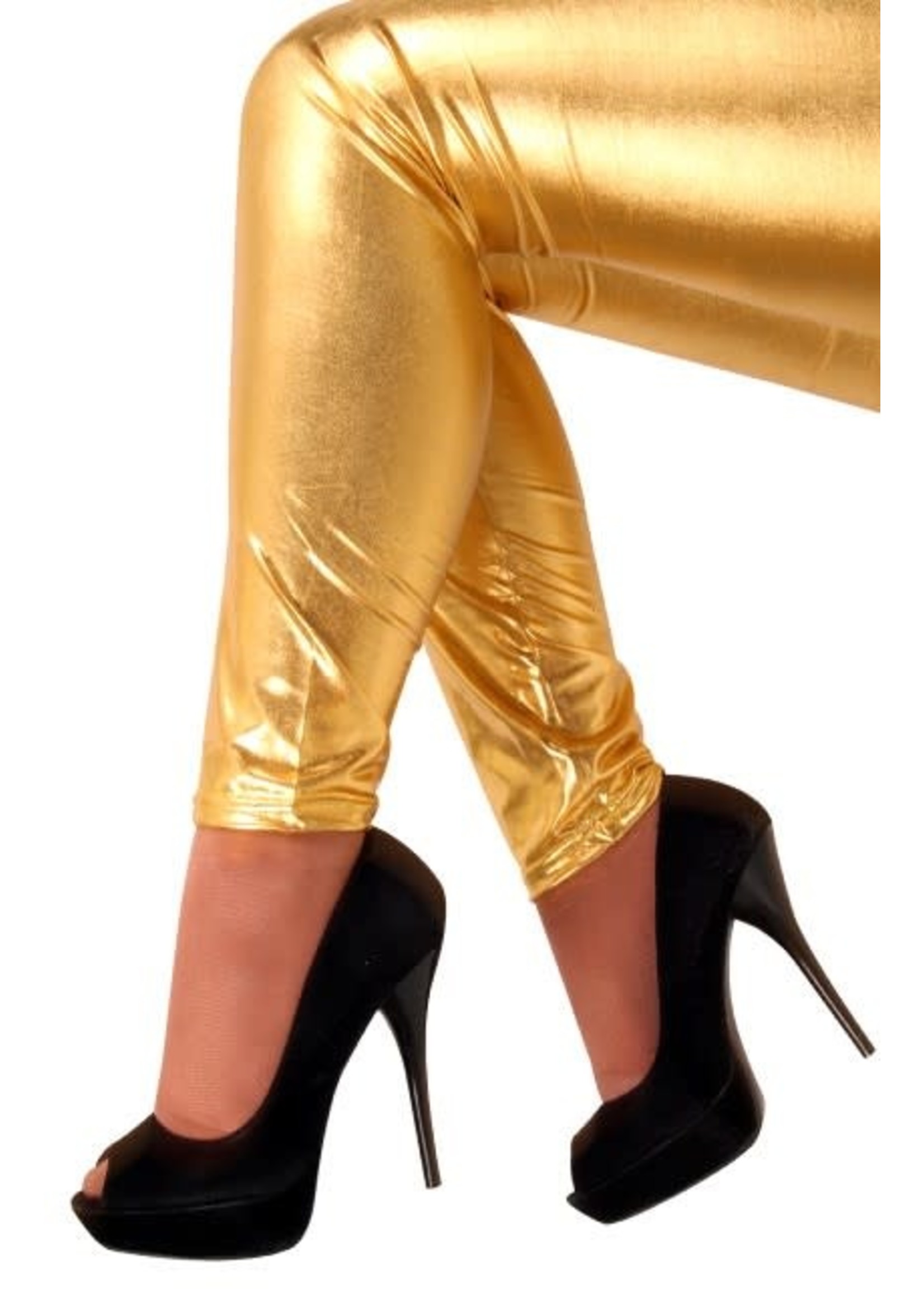 Feestkleding Breda Legging Metallic Goud