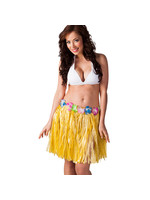 Feestkleding Breda Hawaï korte rok geel