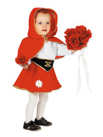 Feestkleding Breda Rood jurkje met cape baby