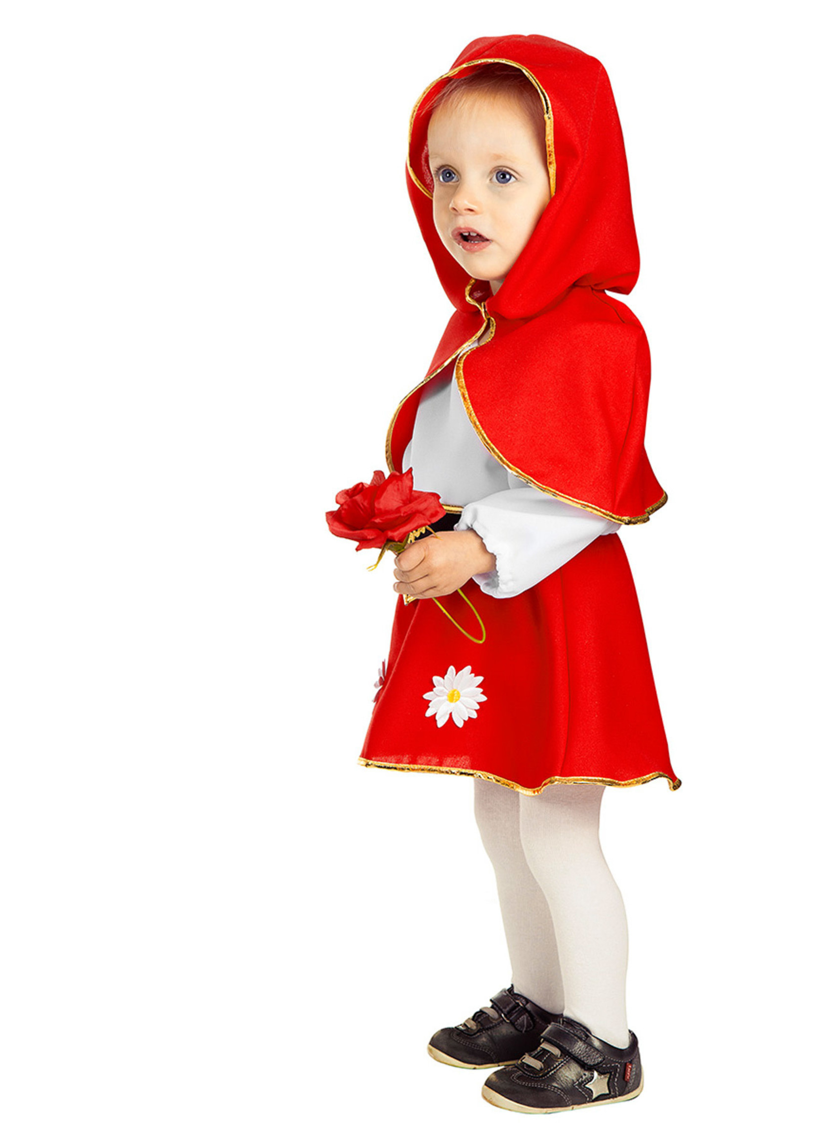 Feestkleding Breda Rood jurkje met cape baby