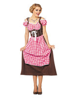 Feestkleding Breda Jurk dirndl suedine roze