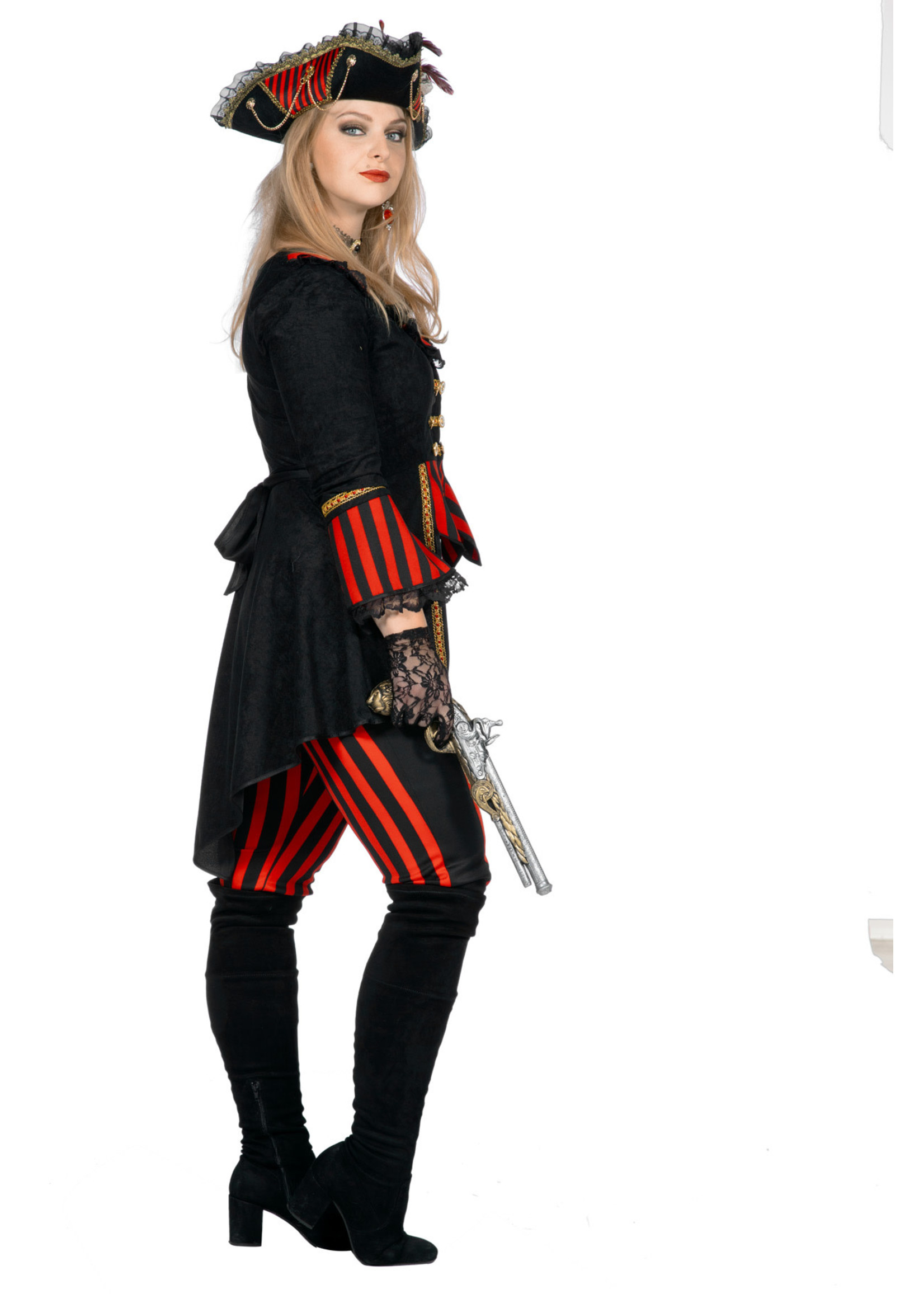 Feestkleding Breda Kostuum Piraat Pirate Stripe dames