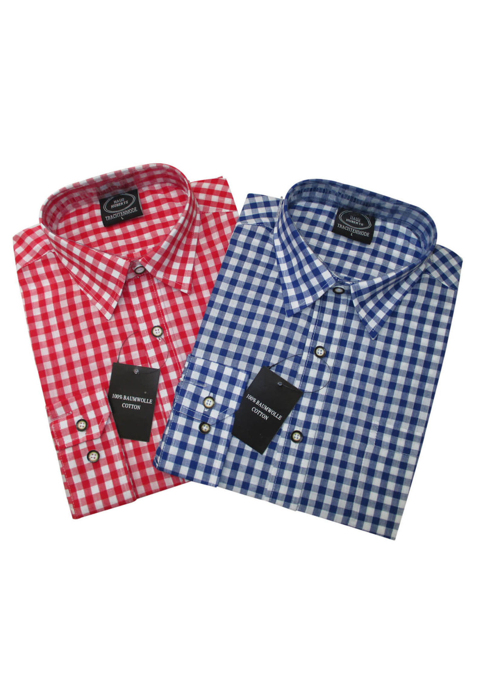 Haus Huberts Tiroler blouse rood/wit lange mouw