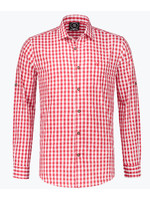 Haus Huberts Tiroler blouse rood/wit lange mouw