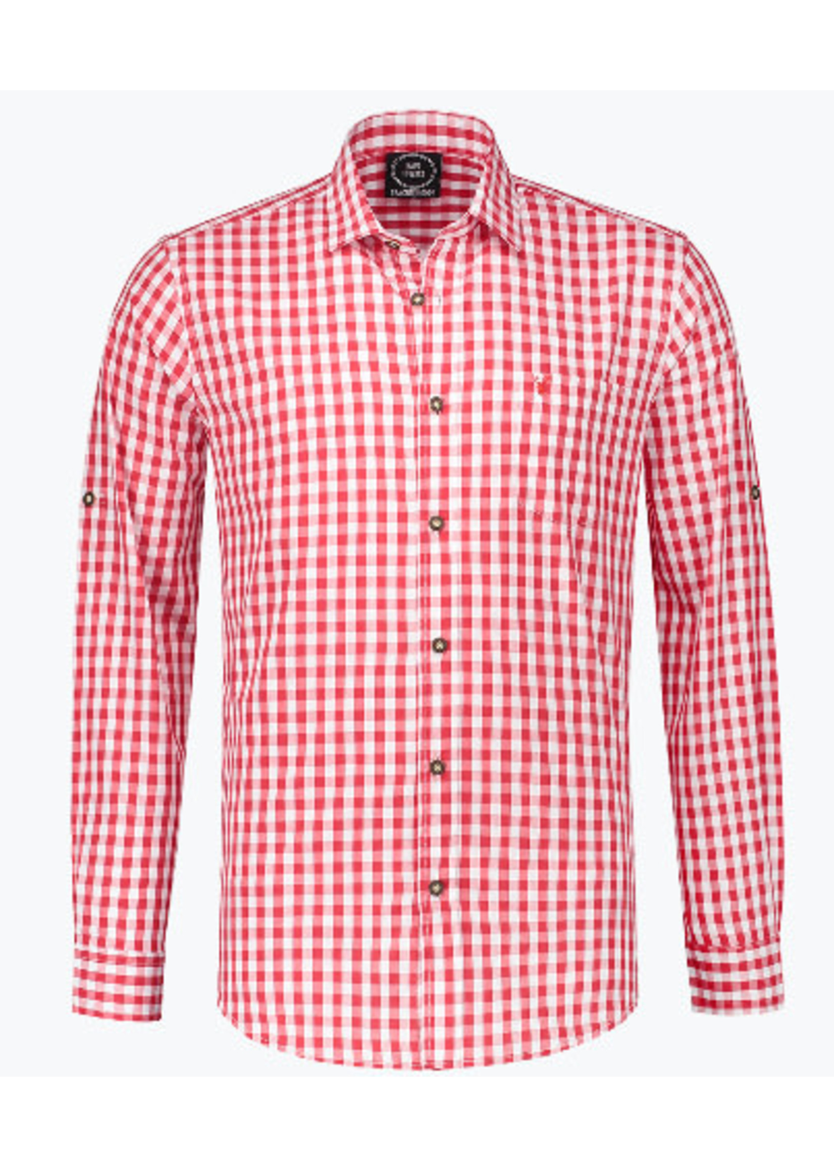 Haus Huberts Tiroler blouse rood/wit lange mouw