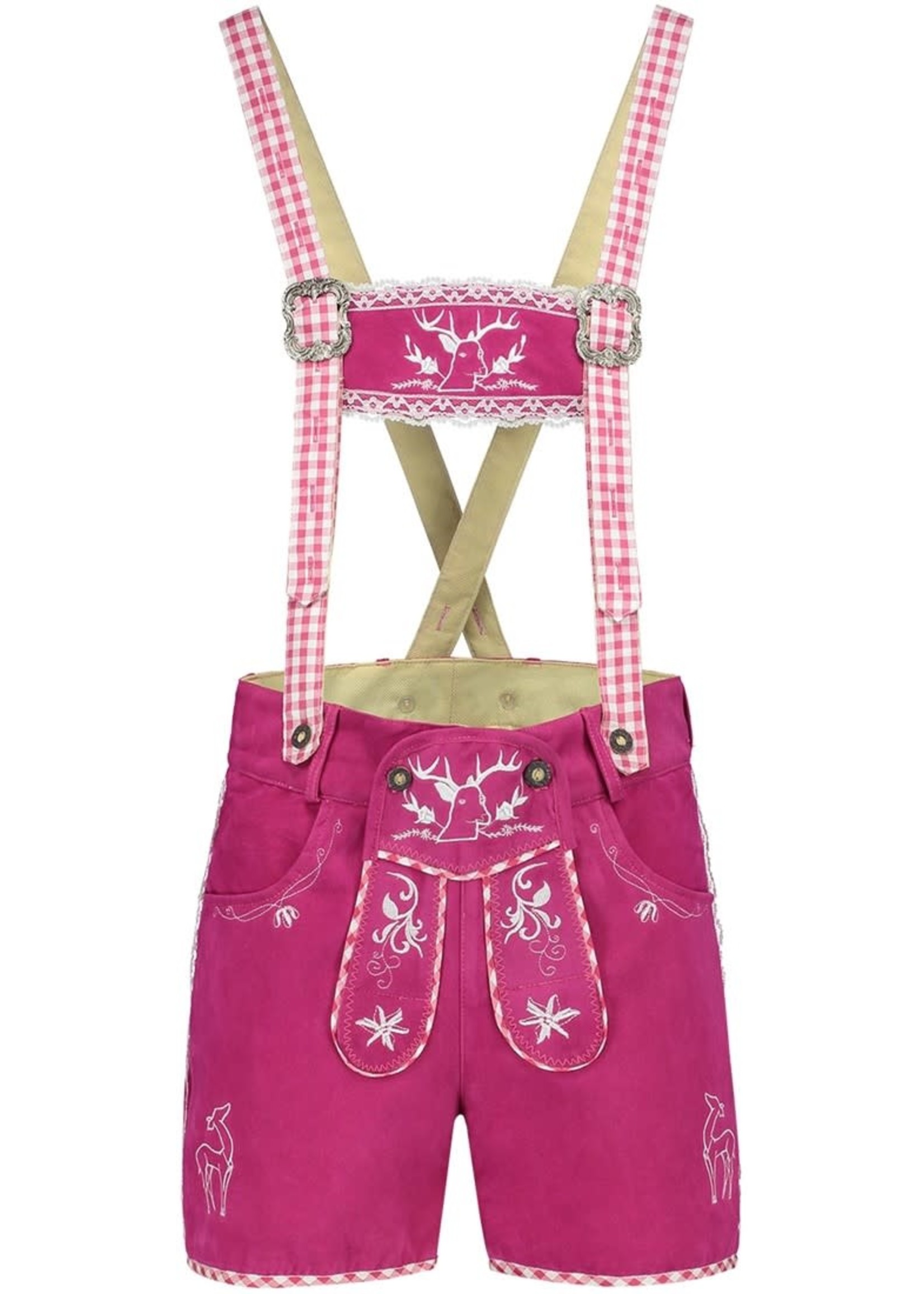 Feestkleding Breda Lederhosen dames roze