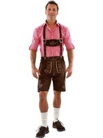 Feestkleding Breda Lederhose Donker Bruin kort model