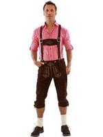 Feestkleding Breda Lederhose Donker Bruin lang model