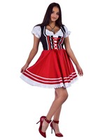 Feestkleding Breda Dirndl Zwart/Rood