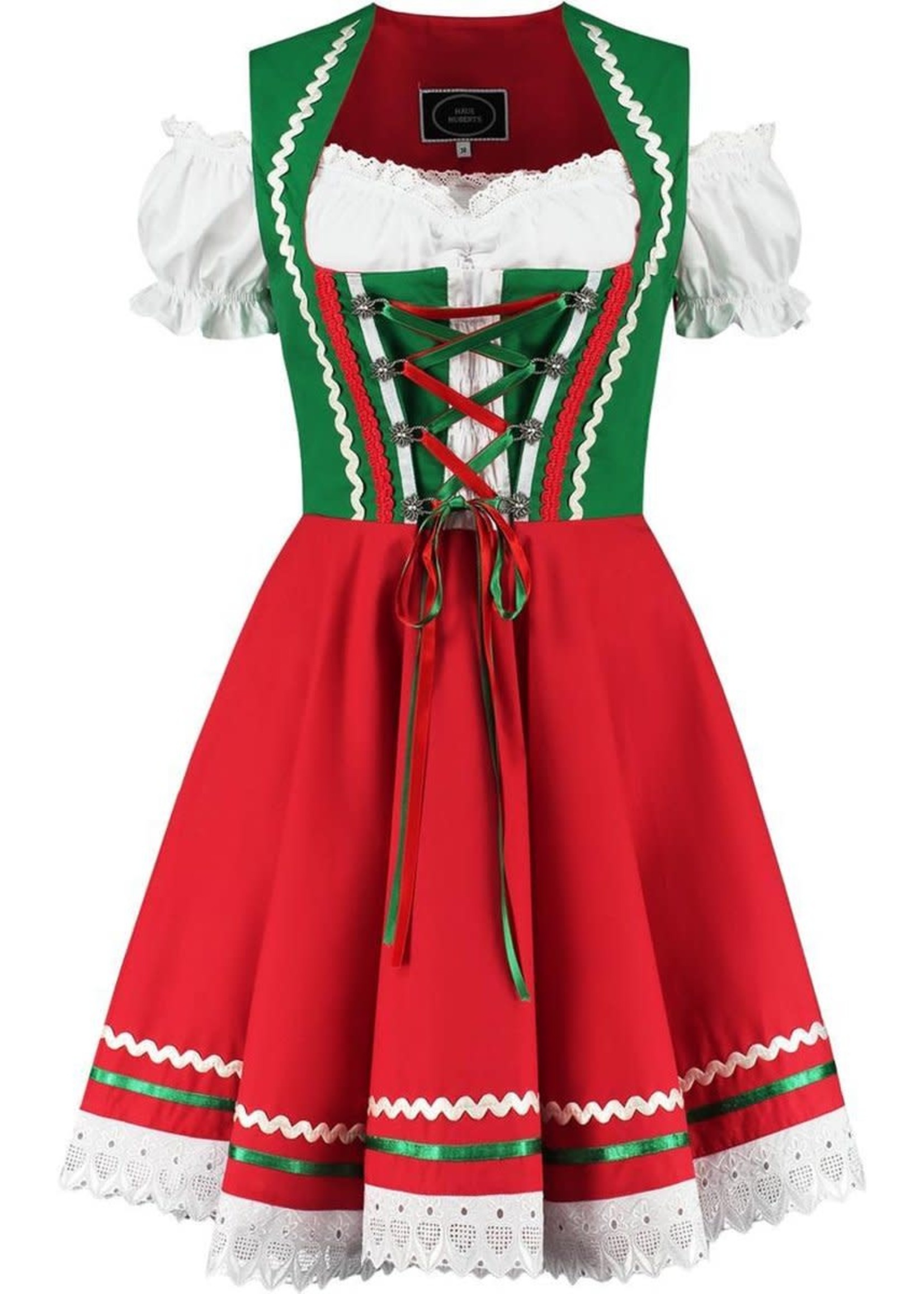Dirndl jurk groen/rood | Feestkleding Breda 