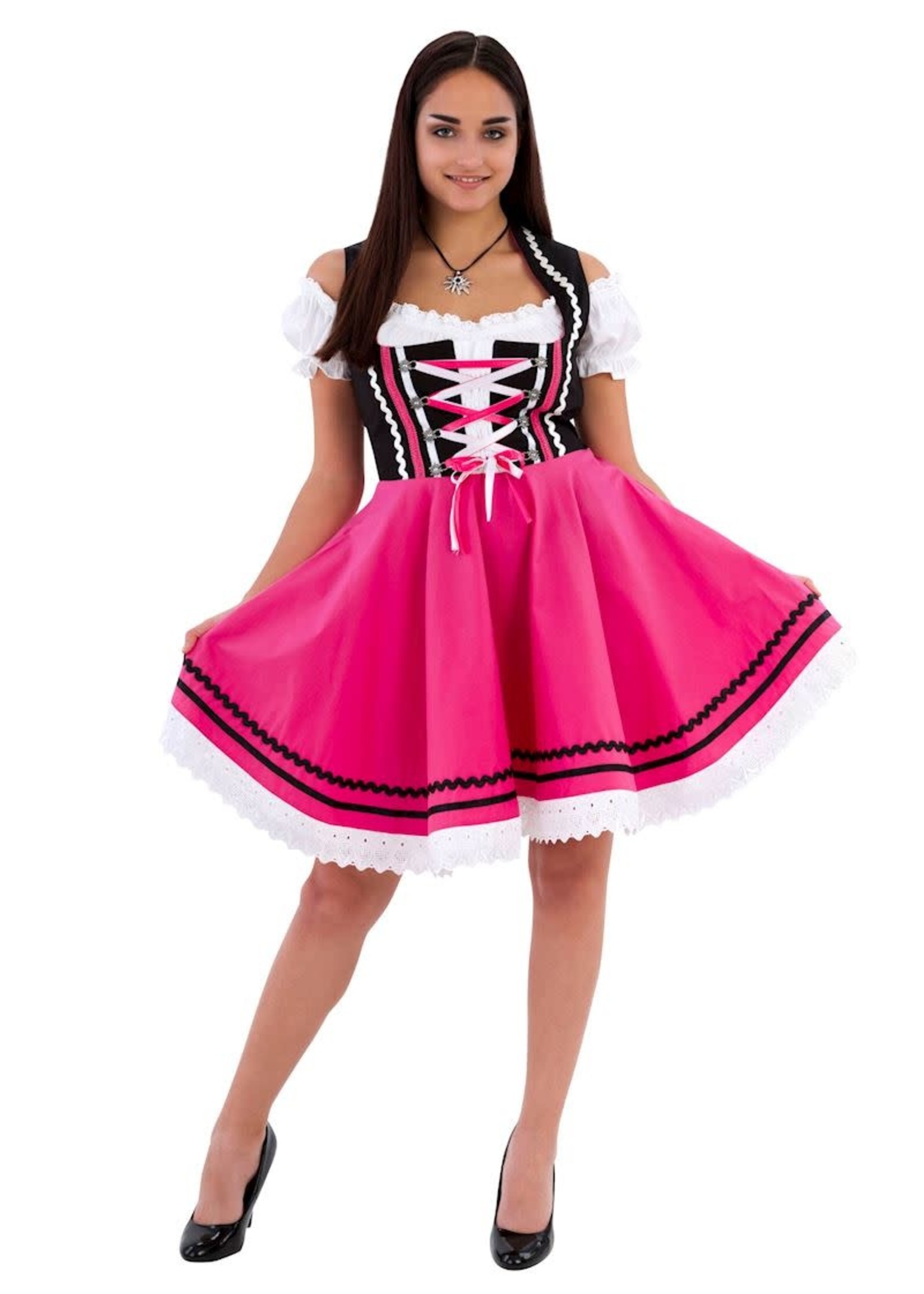 Feestkleding Breda Dirndl zwart/roze