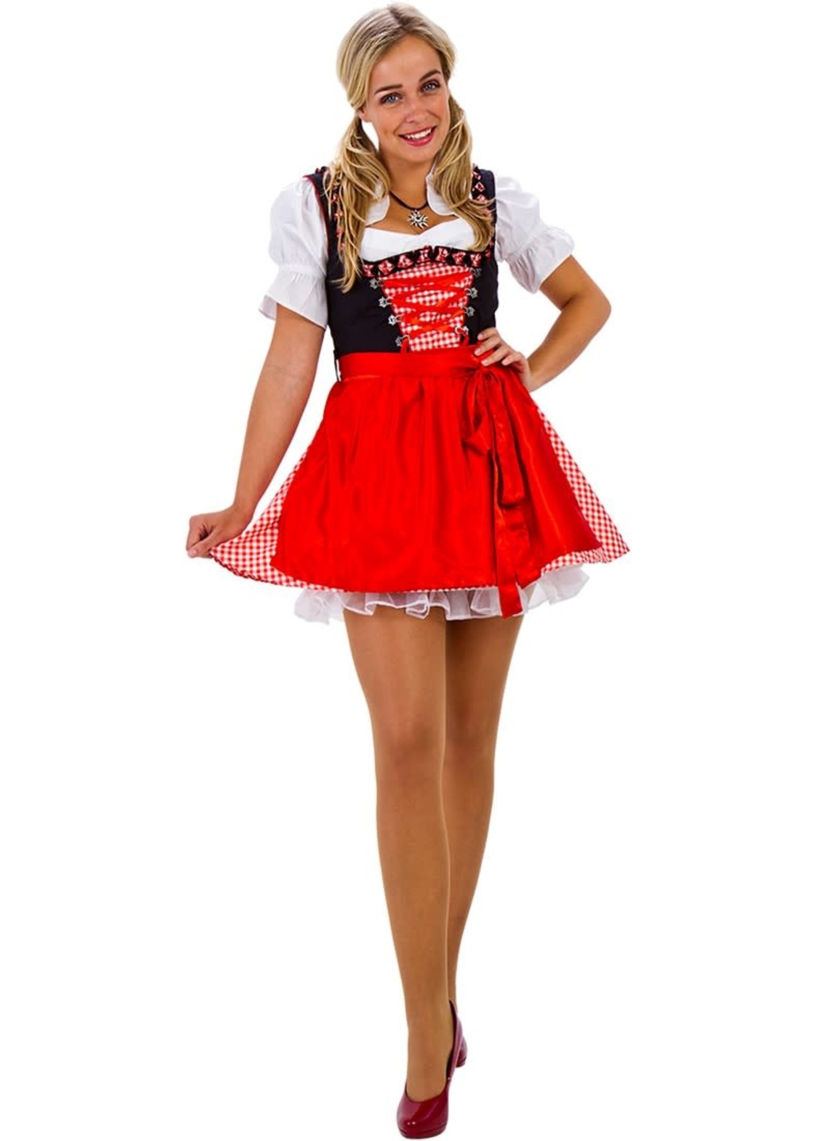 Feestkleding Breda Dirndl zwart/rood