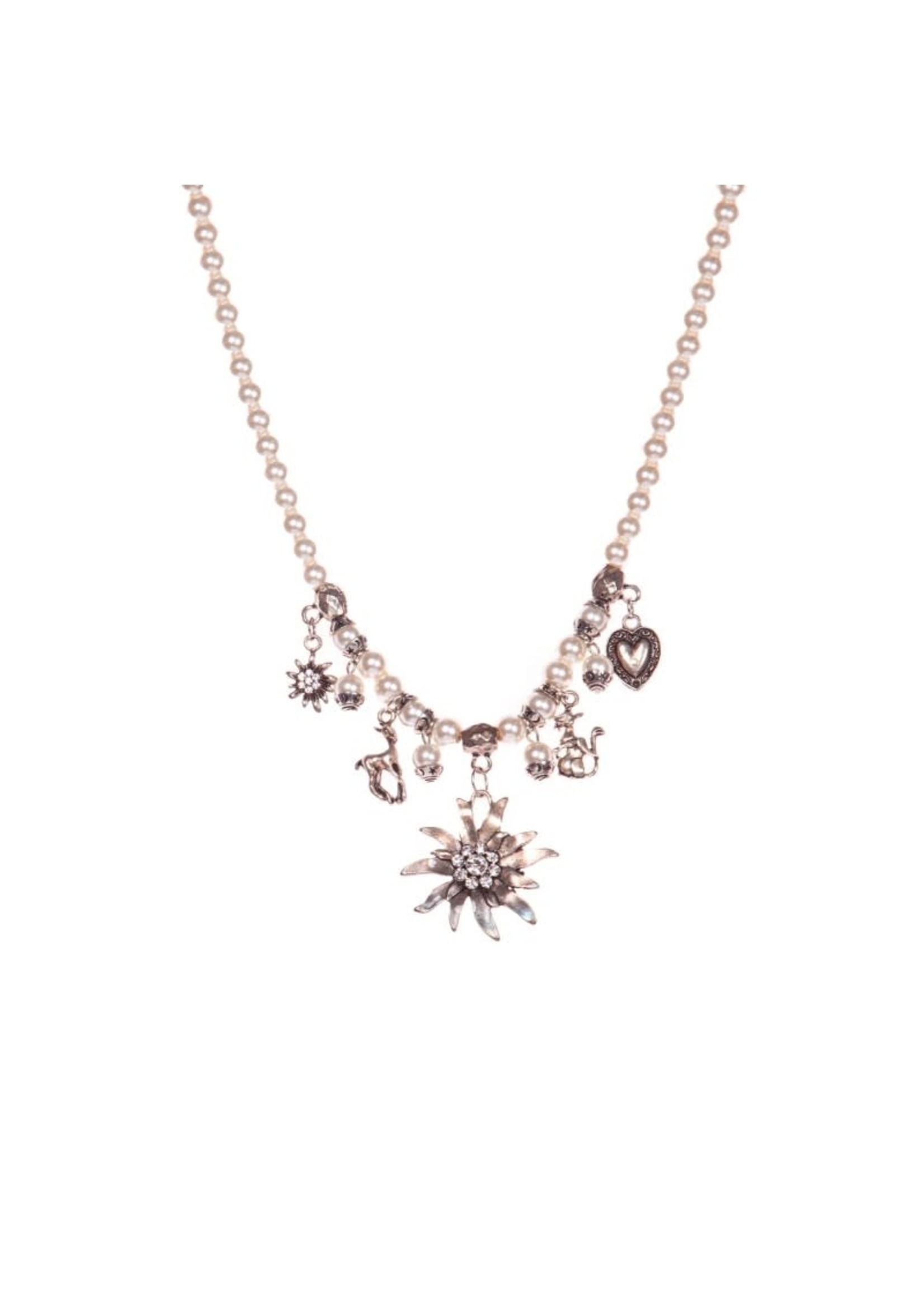 Feestkleding Breda Ketting Edelweiss met parels