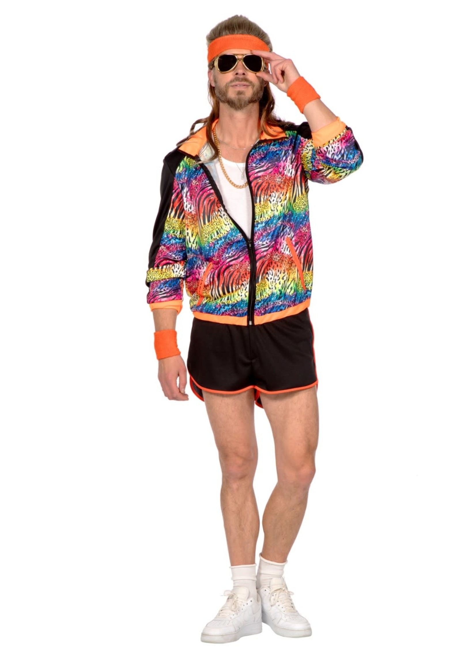 Feestkleding Breda Trainingspak multi color kort heren