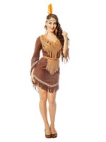 Feestkleding Breda Indianen jurk bruin