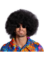 Feestkleding Breda Pruik super afro zwart