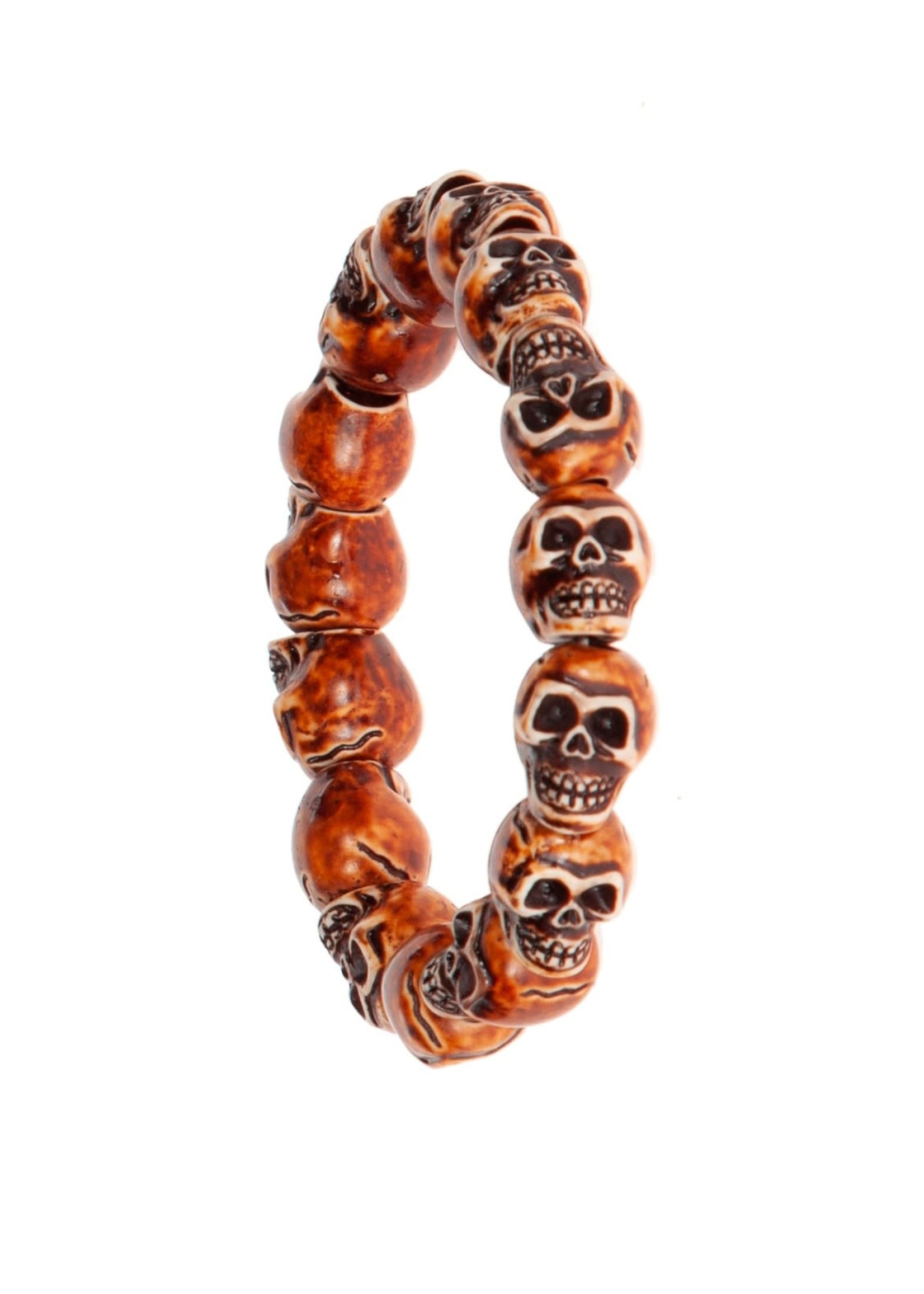 Feestkleding Breda Armband houten skull