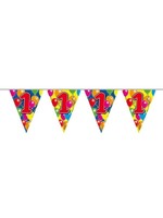 Feestkleding Breda Vlaggenlijn 1 jaar ballonnen - 10 meter