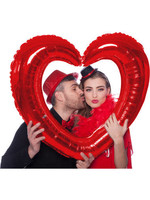 Feestkleding Breda Folieballon Hartvormige Fotolijst Rood