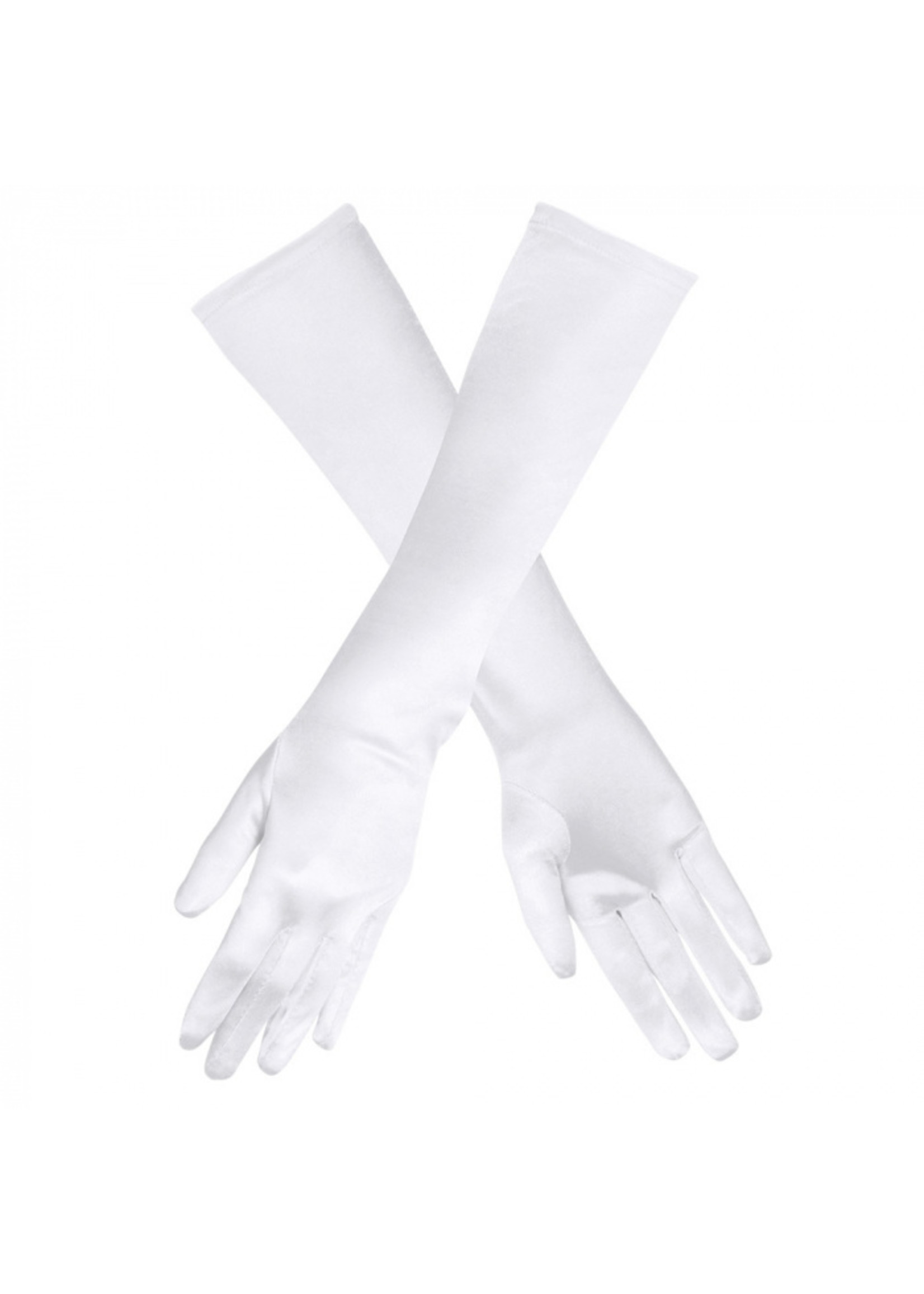 Feestkleding Breda Handschoenen wit lang