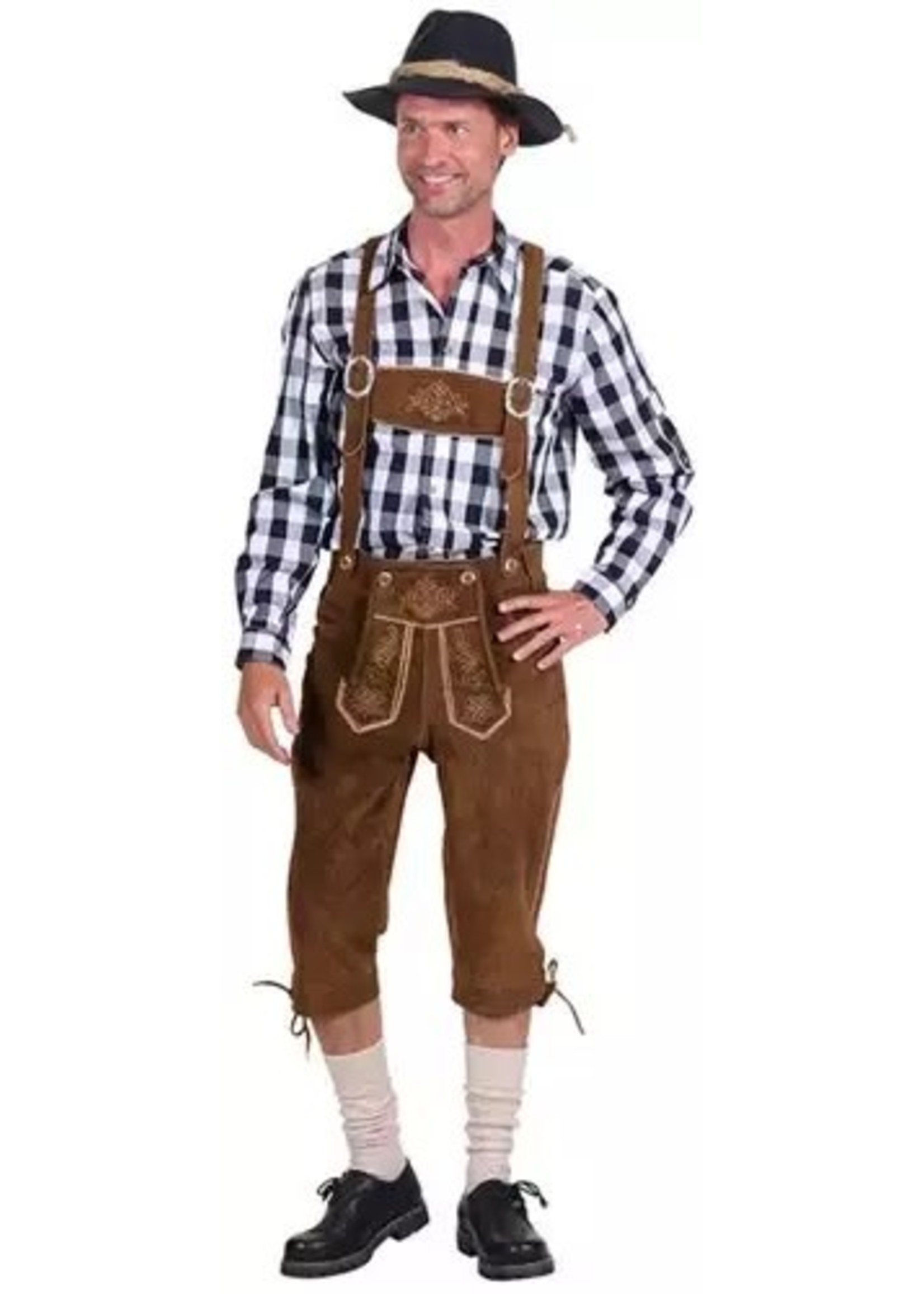 Feestkleding Breda Lederhose Bruin