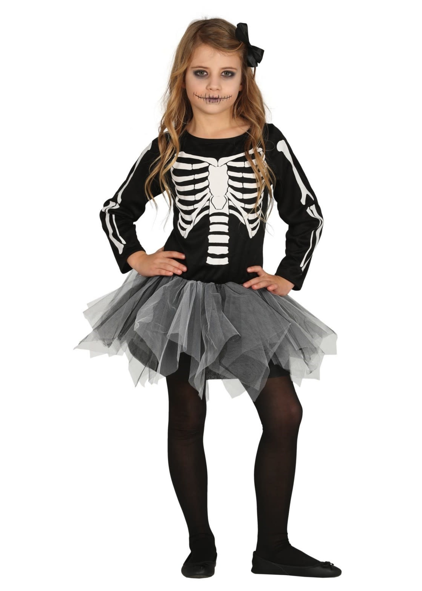 Feestkleding Breda Skelet jurk met tutu kind