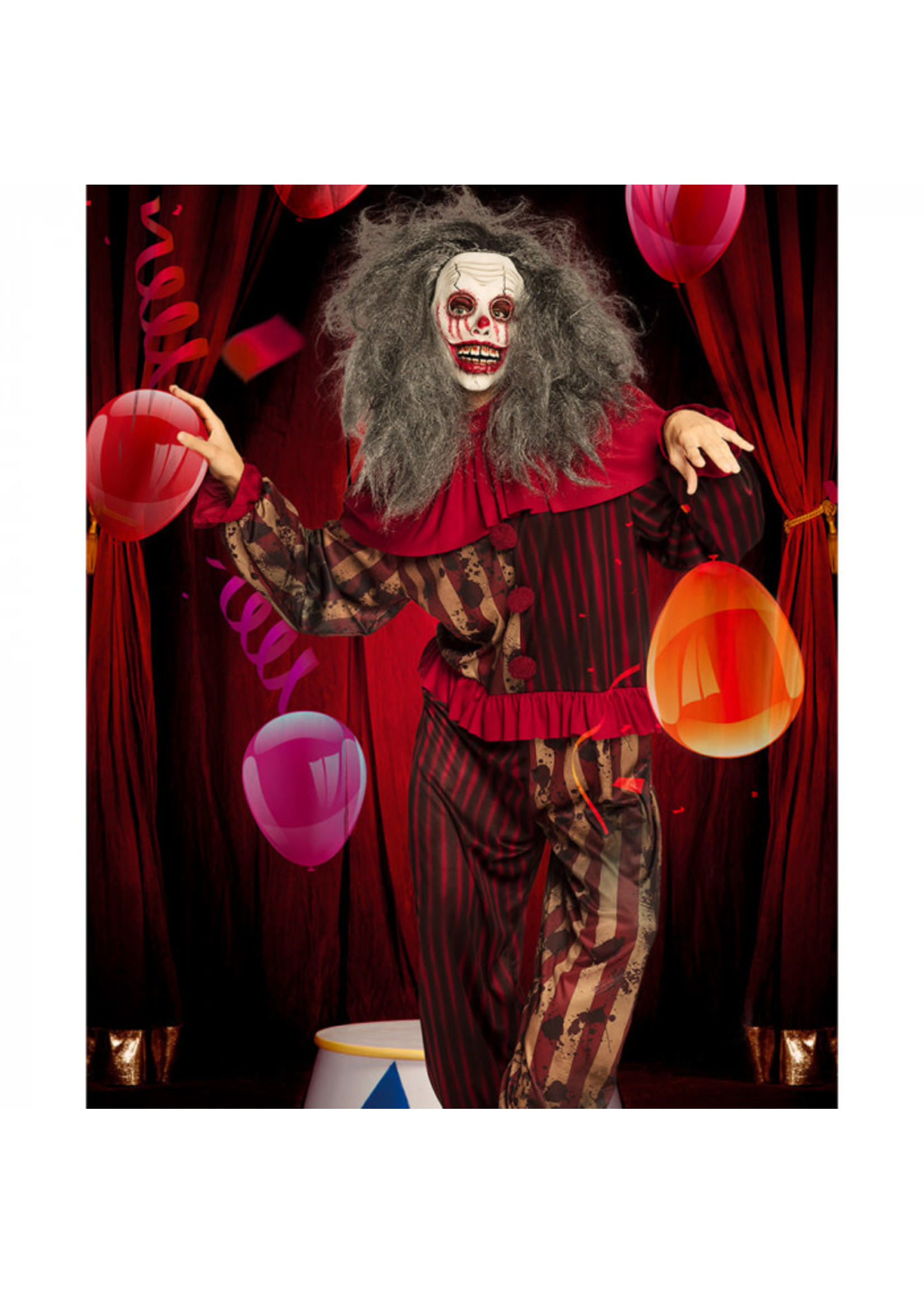 Feestkleding Breda Midnight clown heren