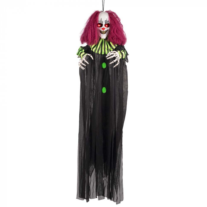 55 Halloween Hanging Animatronics Ghost Pumpkin with LED Lights, Sound & Motion Activated and Shaking Arms - Perfect for Halloween Haunted House Prop Décor, Indoor/Outdoor Display, Lawn, Party